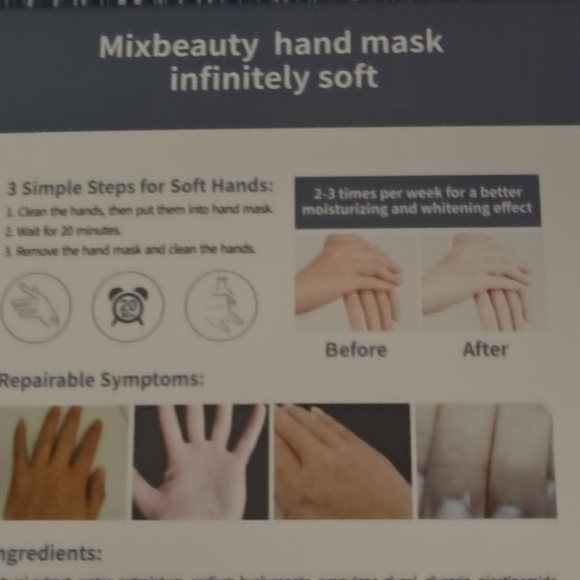 NEW!! MixBeauty Hand Mask (Set Of 3) - Picture 4 of 6